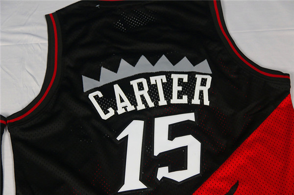 Maillot Retro Raptors Carter 15 Noir Rouge